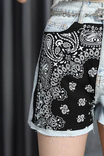 Kot Şort Mavi1 - Resim 6