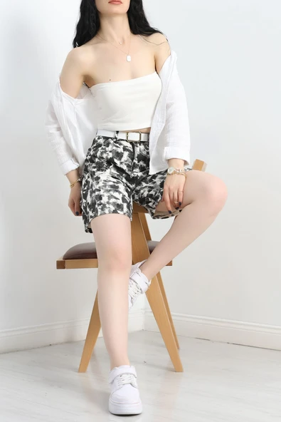 Kot Şort Siyahbeyaz - 3