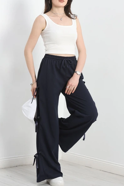 Kurdele Detaylı Eşofman Altı Lacivert1 - 2