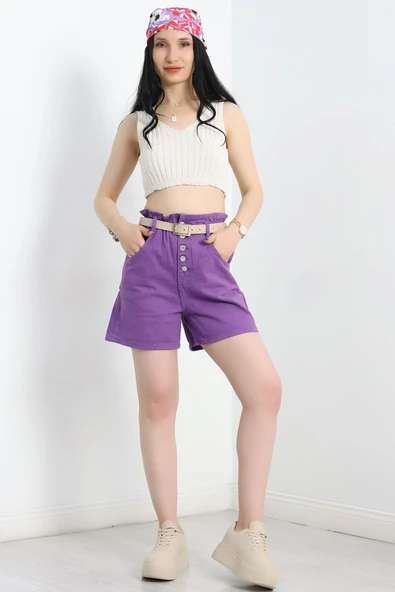 Kot Şort Mor - 4