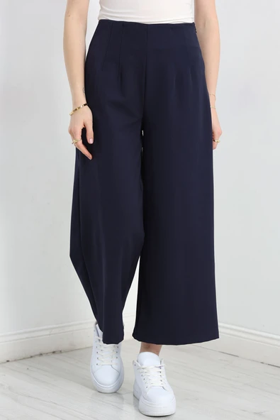 Pensli Bol Paça Pantolon Lacivert - Resim 3
