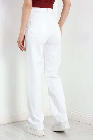 Palazzo Kot Pantolon Beyaz - 7