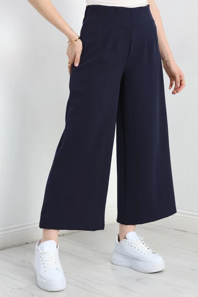 Pensli Bol Paça Pantolon Lacivert - Resim 4