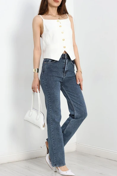 Palazzo Kot Pantolon Mavi7