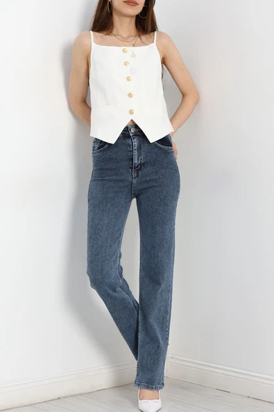 Palazzo Kot Pantolon Mavi7 - 2