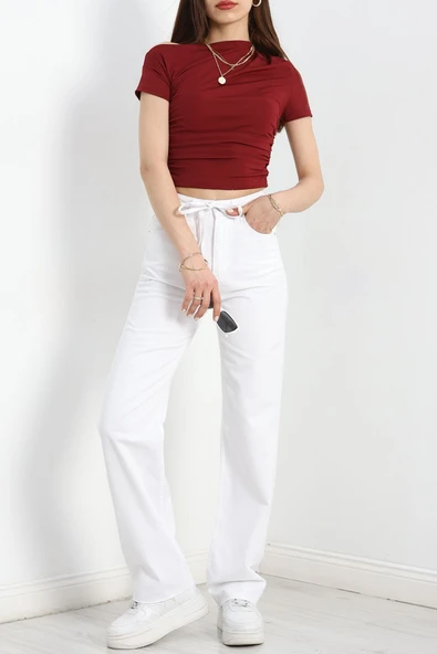 Palazzo Kot Pantolon Beyaz - 4