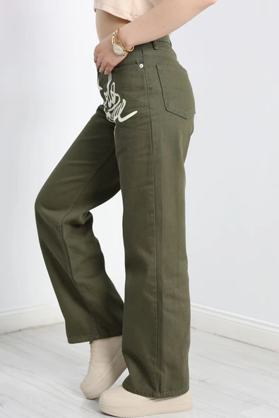 Palazzo Kot Pantolon Haki - 3