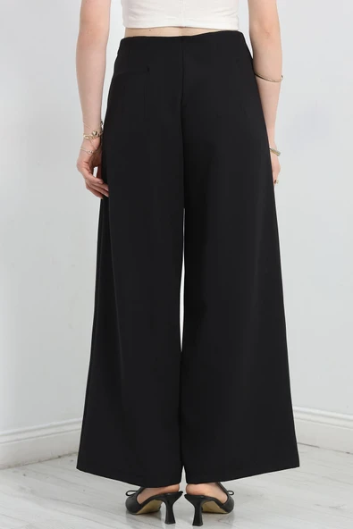 Pensli Bol Paça Pantolon Siyah - 6