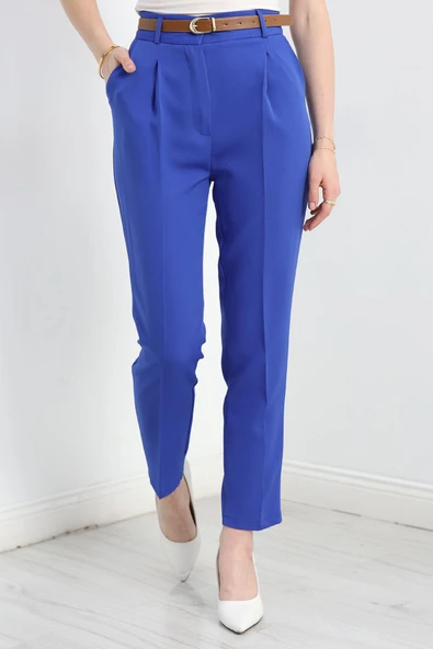 Kemerli Double Pantolon Saks ürün görseli 1