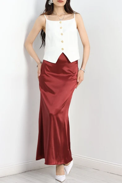 Saten Etek Bordo - 2