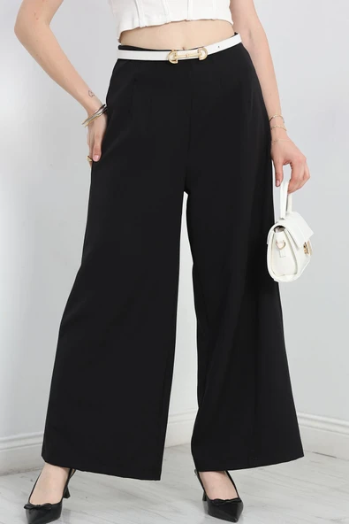 Pensli Bol Paça Pantolon Siyah - 5