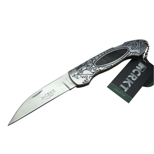Crkt Cr 0124 Kamp Çakı 20 Cm - Metal Desenli Sap, Kılıflı, Kutulu ürün görseli