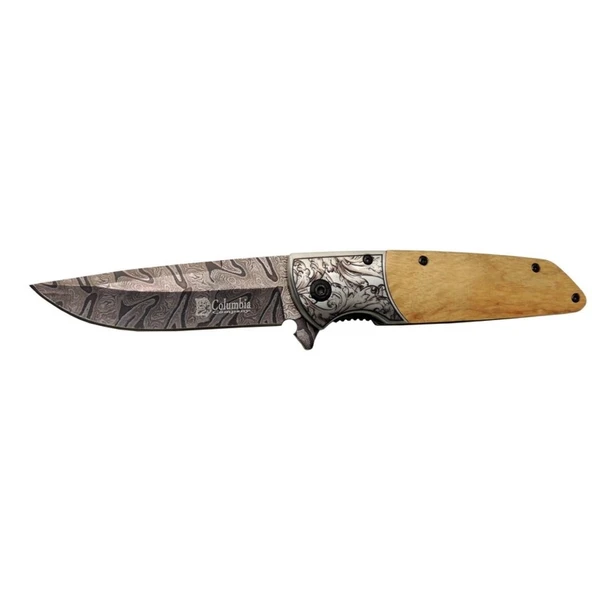 A2150c Kahve Kamp Çakısı 21cm- Manuel, Ahşap İşlemeli Sap Tg-53-vice/(1395) 2024 ürün görseli