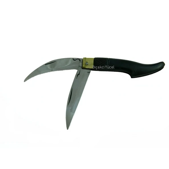 Tosya Küçük Çiftli Testereli Bıçkı Çakı 14 Cm - Plastik Saplı, Manuel - Resim 2