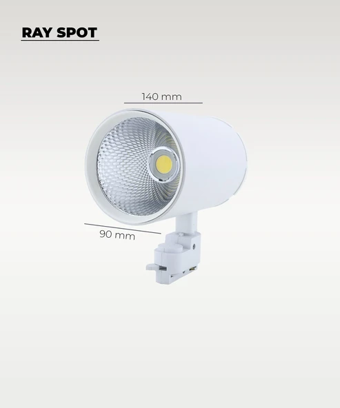 40W Döküm Kasa Beyaz Ray Spot 3200K (Sarı Işık) - Titreşim Yapmaz - 2