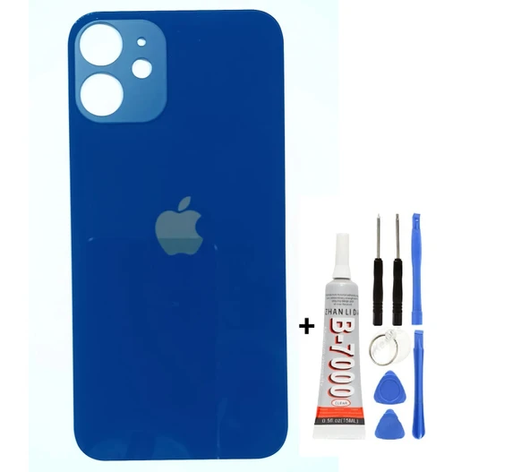İphone 12 Arka Cam Kapağı + Yapıştırıcı + Tamir Set - 7