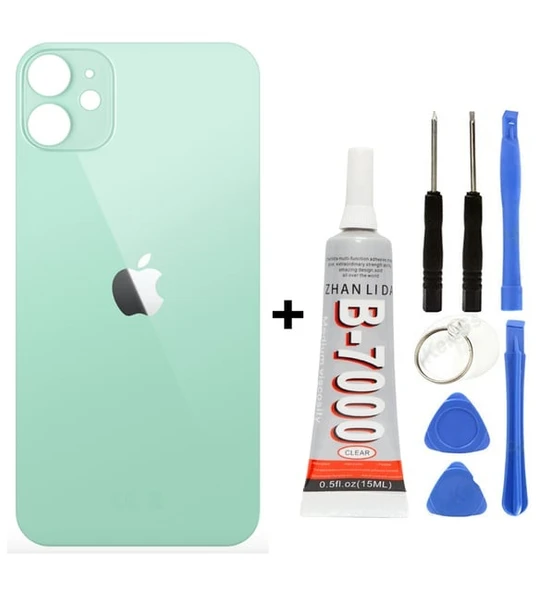 İphone 12 Arka Cam Kapağı + Yapıştırıcı + Tamir Set - 3
