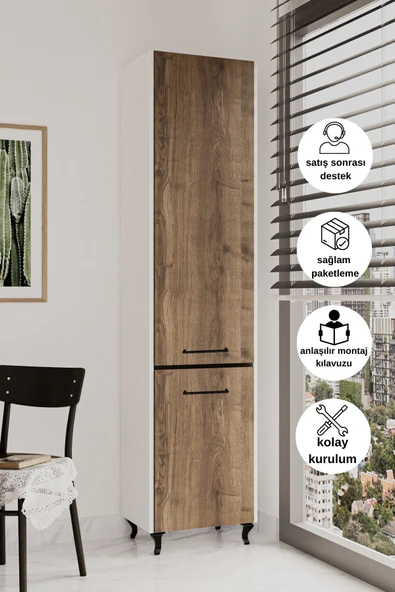 DEWOODY Kombi Dolabı 208cm Boy Dolabı Kombi