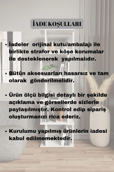DEWOODY Neo Dekoratif Kitaplık Köşe Kitaplığı 5 Bölmeli - 3