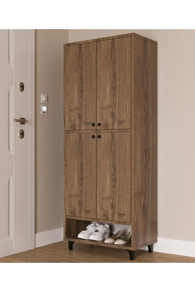 DEWOODY 9 Raflı 4 Kapaklı Modern Ayakkabılık , Kiler Dolabı , Çok Amaçlı Dolap - 3