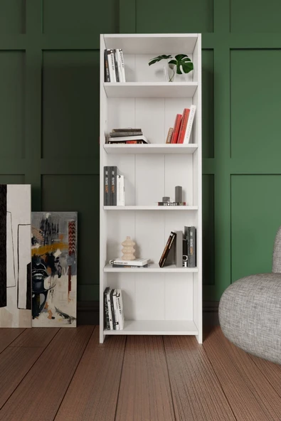 DEWOODY 5 Raflı Dekoratif Kitaplık Raflı Düzenleyici