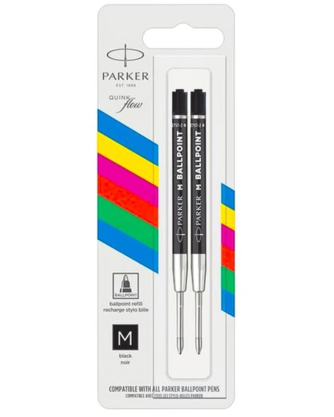 Parker Quinkflow Tükenmez Kalem Refili 2li Siyah M Uç 2166543