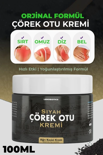 LENOBIOTICS Siyah Çörek Otu Yağlı Ağrı Giderici Kas ve Eklem Bakım Kremi 2’li Avantaj Paketi 2x100 ml - 2