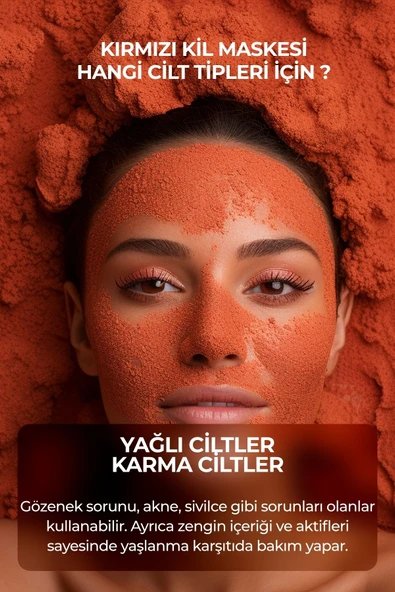 COSLAB Amazon Kırmızı Kil Maskesi – Gözenek Arındırıcı, Nemlendirici, Sebum Dengeleyici Doğal Yüz Maskesi - 6