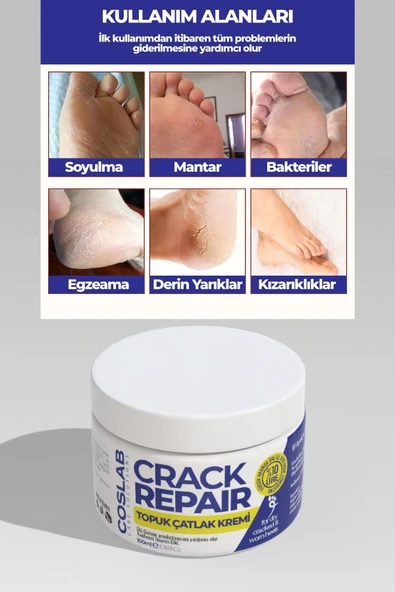 COSLAB %10 Üreli Ayak Topuk Çatlak ve Koku Giderici Nemlendirici Bakım Kremi 2’li Paket 2x100ml - 6