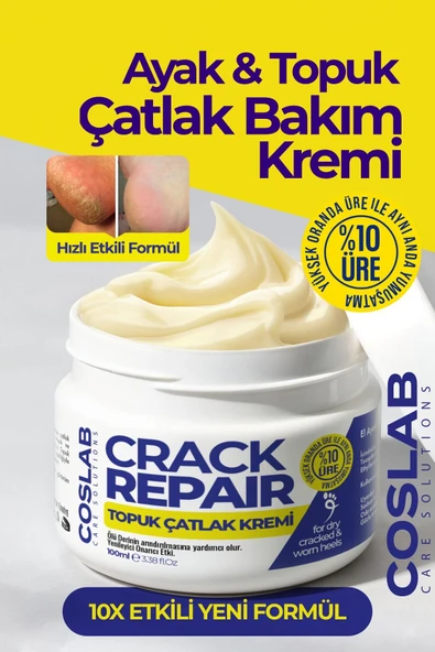 COSLAB %10 Üreli Ayak Topuk Çatlak ve Koku Giderici Nemlendirici Bakım Kremi 2’li Paket 2x100ml - 2