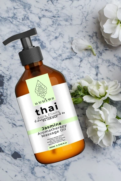 Thaialura Thai Aura 200ml Yenilebilir Yaseminli Etkili Spa Masaj Yağı Rahatlatıcı Nemlendirici - 5