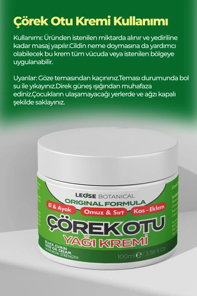 LEOSE BOTANICAL Orijinal Çörek Otu 100ml - Yüksek Etkili Formül - 4