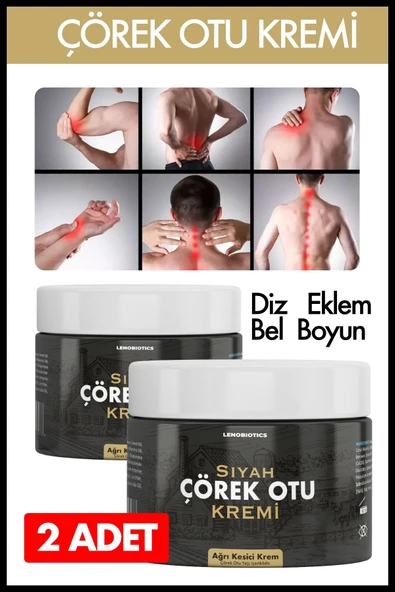 LENOBIOTICS Siyah Çörek Otu Yağlı Ağrı Giderici Kas ve Eklem Bakım Kremi 2’li Avantaj Paketi 2x100 ml