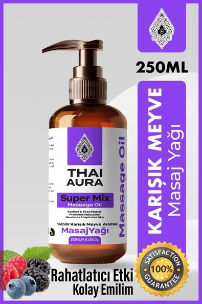 Thaialura 3x250ml Şeftali, Çilek Ve Böğürtlen Orman Meyveli Aromaterapi Masaj Yağları Ve - 2