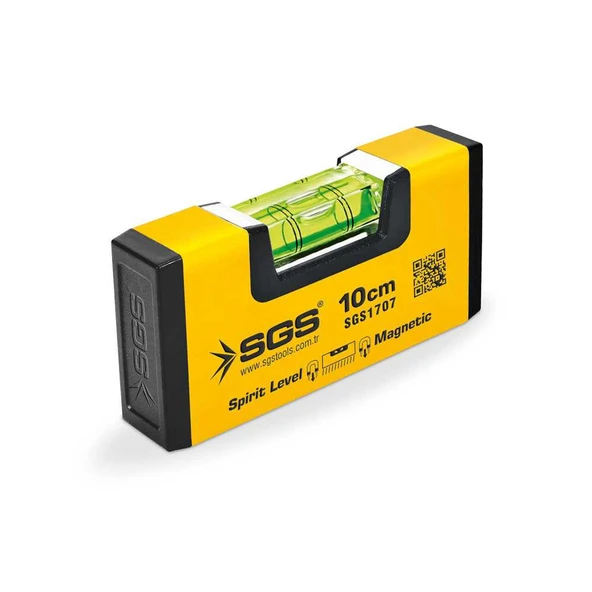 SGS PROFESYONEL ALÜMİNYUM MIKNATISLI SU TERAZİSİ MİNİ 10CM