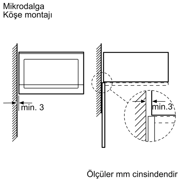 Bosch BFL524MB2 Siyah Ankastre Mikrodalga Fırın - 10