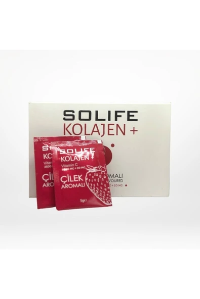 SO LİFE KOLAJEN VİTAMİN C ÇİLEK 2500 MG 20 MG ÇİLEK AROMALI 30 ADET - 3