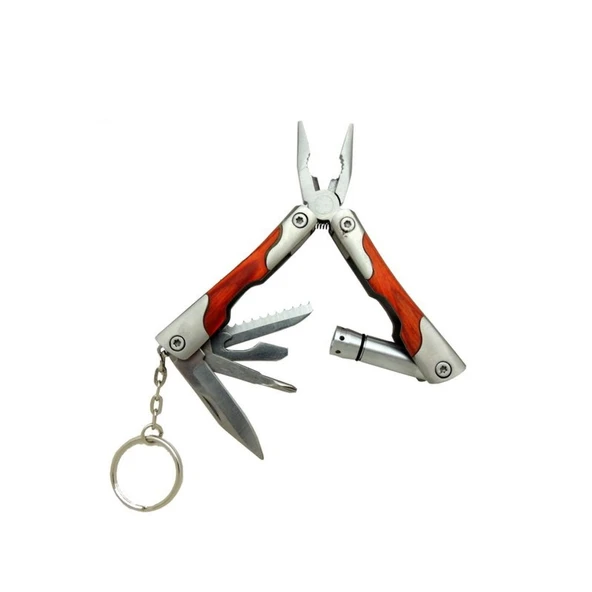 P 1172 Ahşap Mini Çok Amaçlı Pense / Çakı 7cm - Ahşap Metal Sap (multitool) Tg-53-vice/(1395) 1734 ürün görseli