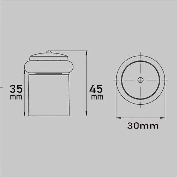 Şeffaf Kapı Stoperi, 4,5Cm Kapı Duvar Tamponu, Duvar Koruma Stopu 5 Adet - Resim 4