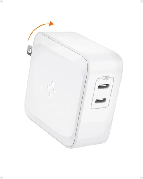 Spigen 100W USB-C Dual Duvar Şarj Cihazı [GaN II] PD 3.0 - 3