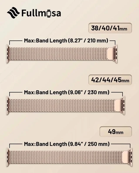 Fullmosa Uyumlu Apple Watch Metal Bantlar - 7