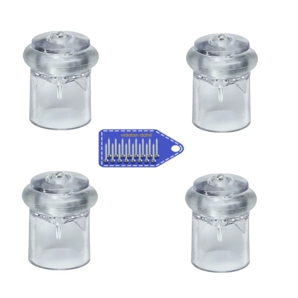 Şeffaf Kapı Stoperi, 4,5Cm Kapı Duvar Tamponu, Duvar Koruma Stopu 5 Adet ürün görseli