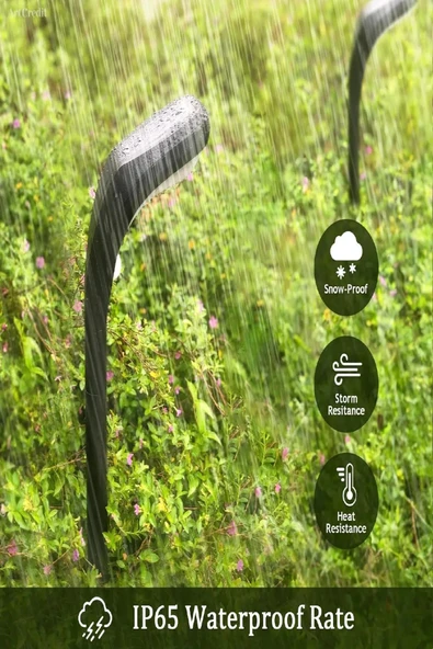 Solar Bahçe Aydınlatması Sensörlü, Su Geçirmez, Güneş Enerjili 2 Modlu 15m² Alan Etkili, 3 ADET - 5