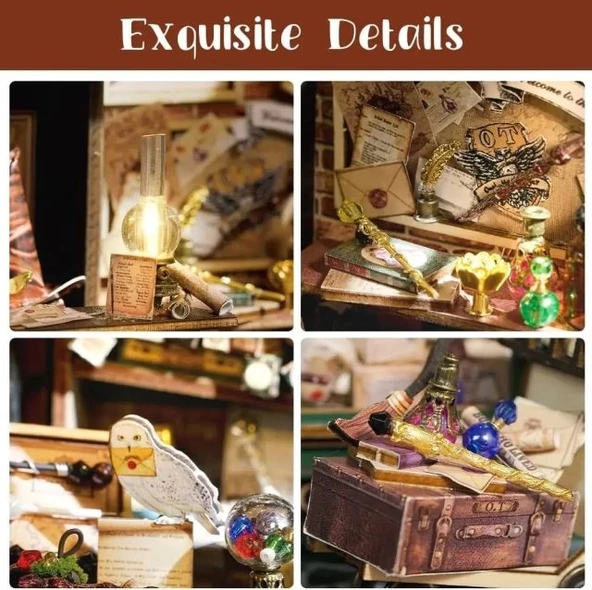 CUTEBEE DIY Oyuncak Ev Seti Artı Toz Geçirmez ve Müzik Hareketi - 5