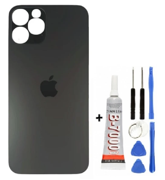 İphone 12 Pro Arka Kapak Cam +Yapıştırıcı B700 + Tamir Seti