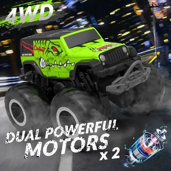 EXHOBBY Amfibi Uzaktan Kumandalı Araba 2.4GHz 1:20 - 6