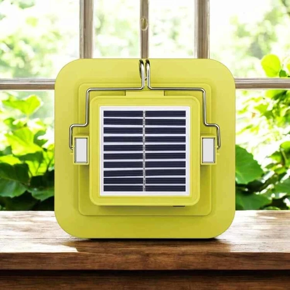 PANTHER Taşınabilir USB Type-C Şarjlı Solar Şarjlı Led Kamp Armatür Lambası 3000K-4000K-6400K Fonksiyonlu - 4