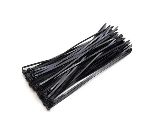 PEMSAN Klips Kablo Bağı 4.8x450 SİYAH (100lü Paket) Kablo Cırdı