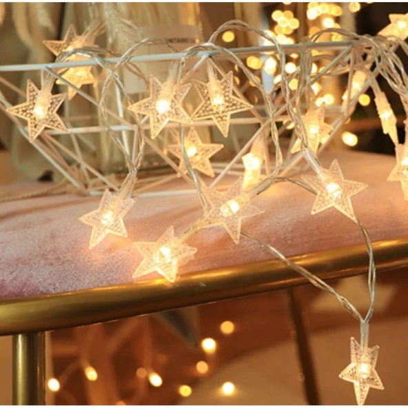 20 Led Pilli 2 Kademeli Yıldız Led Gün Işığı 3m