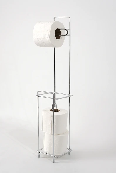 Tuvalet Kağıtlığı Yedekli Kare Krom - Resim 3